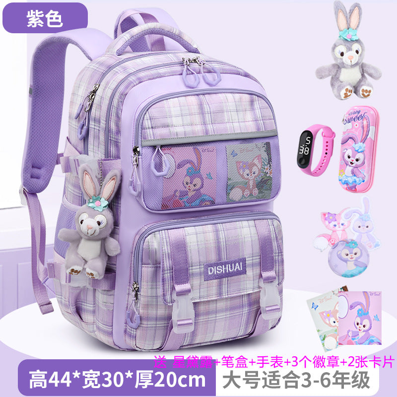 2026 new school backpack for girls, grades 1-6: ultra-lightweight, ergonomic, and spine-protecting backpack for elementary school students