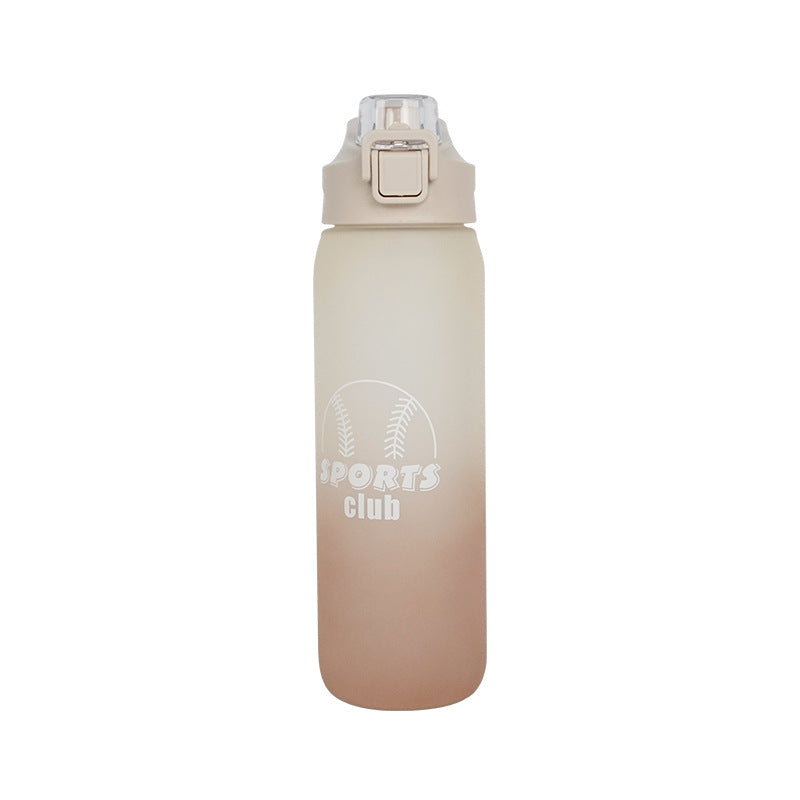 Outdoor sports water cup, food-grade, large-capacity, leak-proof, pop-up lid, fitness water bottle, good-looking, portable plastic cup for outings
