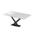 Factory direct italian-inspired luxury sintered stone dining table - modern minimalist rectangular dining table for small spaces
