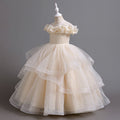 Ready-to-ship girls' formal dresses: high-end, elegant, long, puffy tulle, new children's runway & piano recital styles - cross-border exclusive