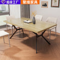 Factory direct wholesale customizable nordic light luxury dining table modern minimalist home stretchable small apartment living room table