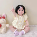 Summer colorful polka dot khaki baby girl flying sleeves new arrival baby clothes cool rompers toddler sweet butt wrap