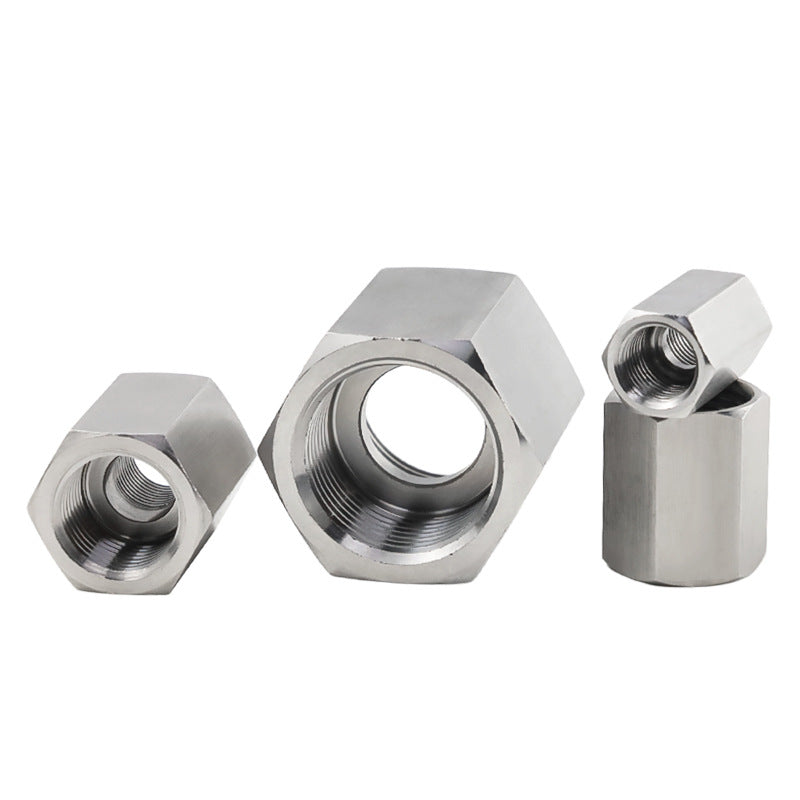 304 stainless steel thickened double inner wire straight through, hexagonal internal thread butt joint 1 point 2 points 3 points 4 points 6 points 1 inch