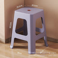 Living room dining table stool thickened plastic for home adult stackable high stool housewarming new home wedding red stool