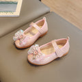 Kids' princess shoes:  summer new korean style flats for girls - bowknot rhinestone soft sole dress shoes