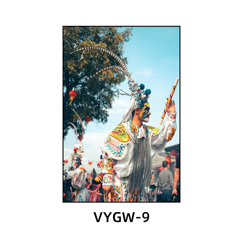 Chaoshan English song and dance decorative painting restaurant hotel box ethnic characteristics traditional culture hanging painting hot pot shop mural