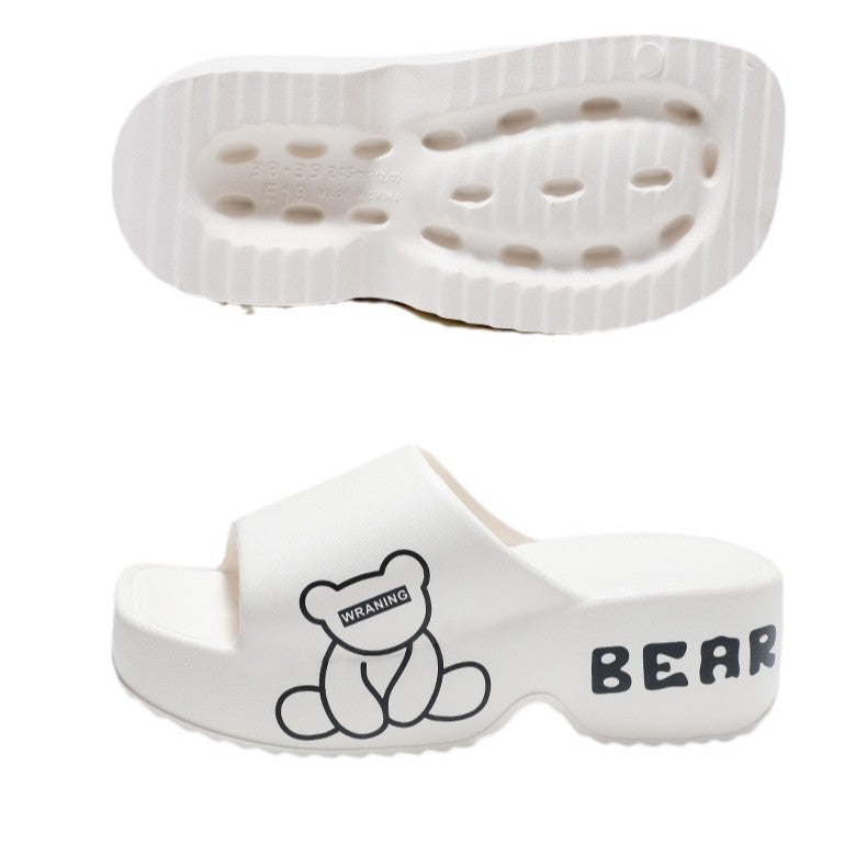 6.5cm thick soleeva shit-feeling sandals for women 2025summer home indoor and outdoor wear seaside beach fashion