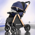 Supreme edition - navy blue - four rubber wheels - two-way - one-hand foldable