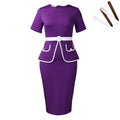 D3339  women's fashion european and american style elegant stretch bodycon short sleeve office lady african plus size dress