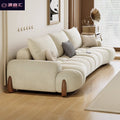 Cat paw fabric sofa - new minimalist design for small living rooms, creamy white, curved, trendy style