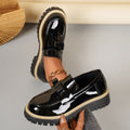 2026 spring new bowknot low-top flats - plus size platform shoes - british style export leather shoes for women - in stock