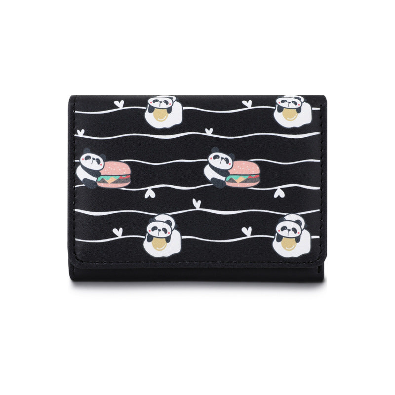 New  versatile cute panda girl small change purse, primary and secondary school student campus card holder wholesale ID card