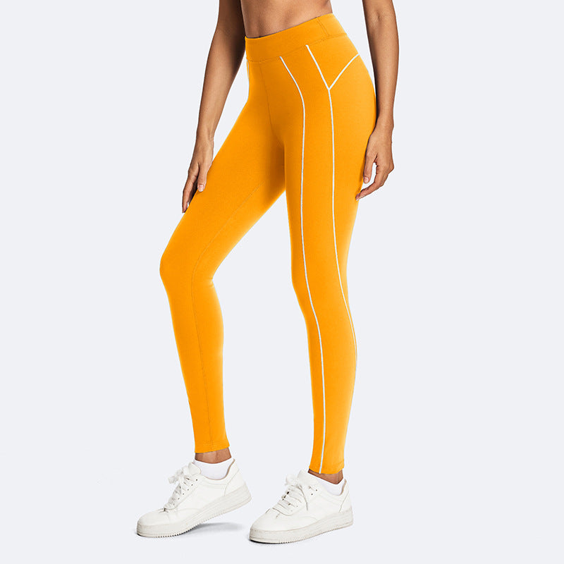 color block eco-friendly yoga pants - high waist, quick-dry, compression leggings for outdoor cycling, sports, fitness, and running