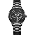 2025 new sports car wheel rotating watch - men's quartz watch with stylish car wheel design