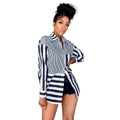 e-commerce direct from the source:  autumn european and american style women's fashion striped print loose shirt dress