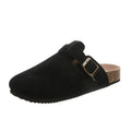 Plus size women's cork bottom slippers cross-border export baotou half slippers birkenstock shoes soft bottom roman shoes 35-46 wholesale