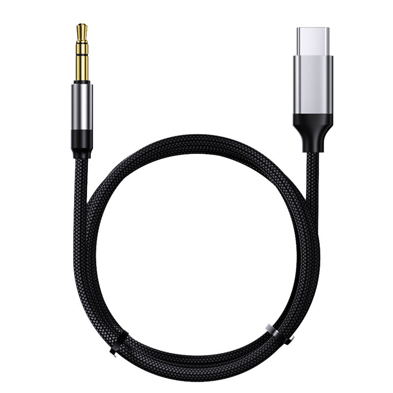 aux audio cable Car audio box 3.5 plug in computer typec output conversion Car playback earphone adapter cable