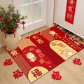 Entrance door floor mat, door mat, red door mat, new house, housewarming, new arrival, soft suede door carpet