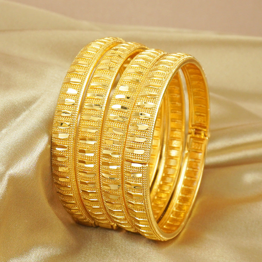 New arrival cross-border dubai shiny bracelet arab middle east africa ethiopian moon embroider bracelet bride