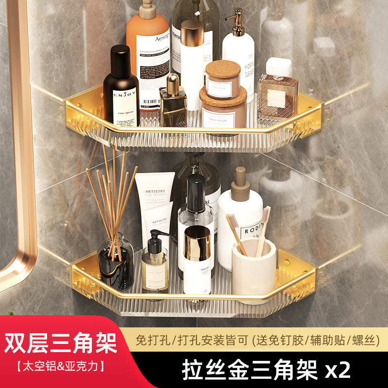 Acrylic storage rack bathroom shower room bathroom triangle basket corner toilet wall hanging storage wall hanging