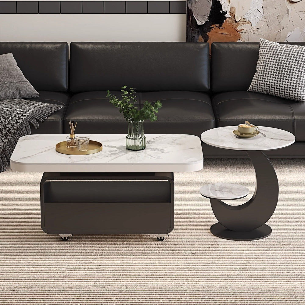 Rock slab coffee table rectangular italian normcoreaccessible luxury coffee table small apartment coffee table living room for home coffee table small apartment