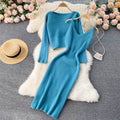 Hong kong style retrochicshortknitting shirt tops suspender v neckelegant hip-hugging dress layered two-piece set