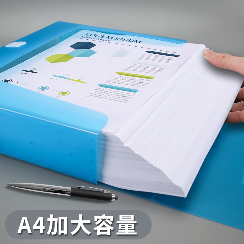 Huajie A4 unprinted wind matte transparent file box file box simple storage box thickened large-capacity data box