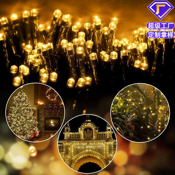 [Processing customization] Remote control solar led light string outdoor waterproof garden garden decoration star string light
