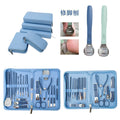 Factory direct new nail clipper set - cuticle nippers, pedicure knife, pedicure file, dark green manicure tool multi-piece set