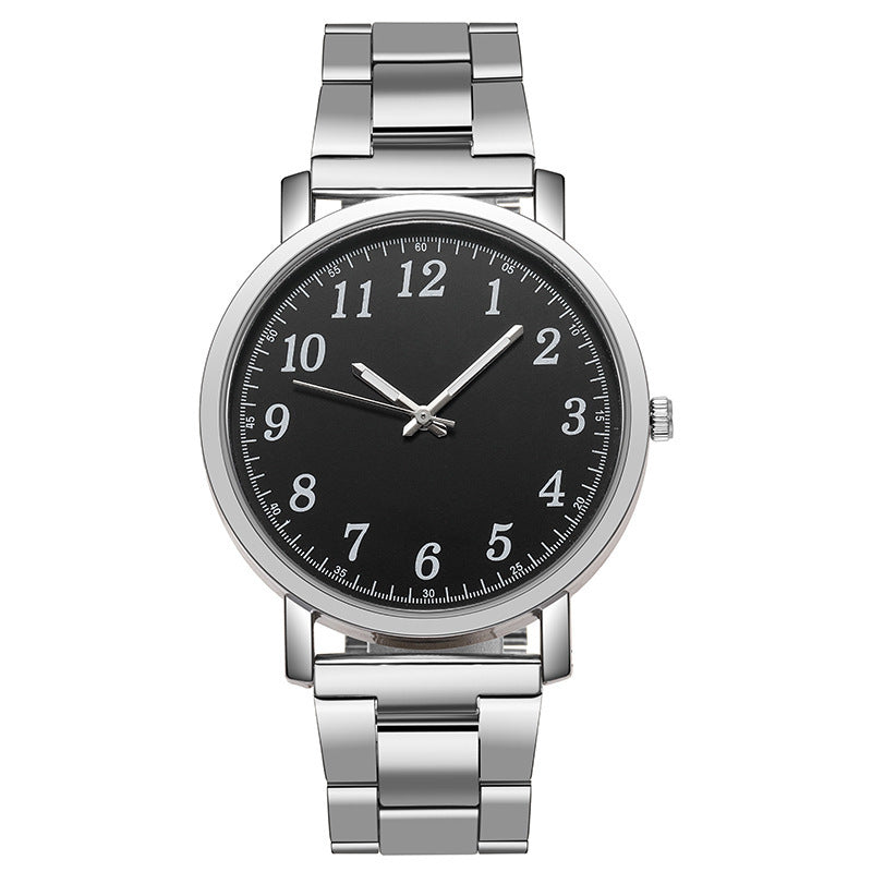 Factory direct women's stainless steel band men's watch women's watch quartz watch men's couple watches gift set business watches