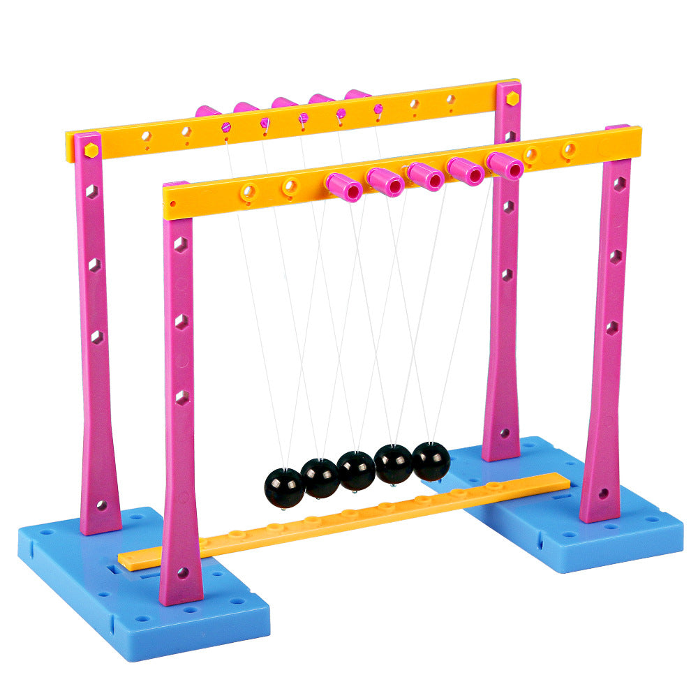 Newton pendulum DIY technology small production, primary and secondary school students science experiment set, technology small production teaching aids touch the ball