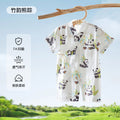 Baby summer romper bamboo cotton newborn unisex lightweight bodysuit air conditioning short sleeve crawling suit
