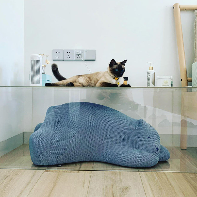 Modern designer ins trendy living room decor: creative, unique, and adorable sleeping bear sofa pillow