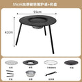 Outdoor bbq grill & tea brewing set - portable, detachable, smokeless patio bbq table - electric & charcoal dual-use grill