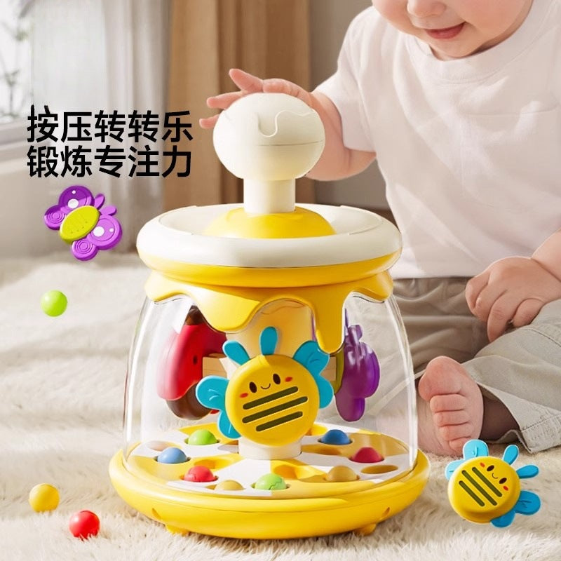 Baby toys early education 0-1 year old hand-eye coordination press-and-jump ball toddler soothing toy
