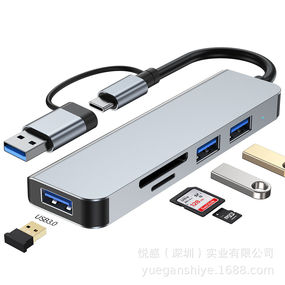 1-to-4 usb 3.0 splitter hub, 7-in-1 multi-interface type-c hub for laptops