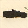 2025 summer new women's flat sandals - leather strap outdoor slides - black thong sandals