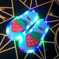 New luminous women's section outwear strawberry vibrating flashing light cool big-eared cat shoes home family style luminous slippers