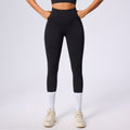 Amazon's new flap pocket pants yoga pants tight elastic shaping sports pants women's high waist belly control butt lift fitness pants