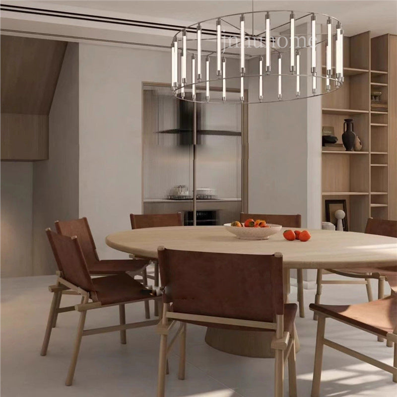 Hotel private room round chandelier - modern minimalist style for lounges, dining tables, villas, clubs, and living rooms - designer mazar lamp