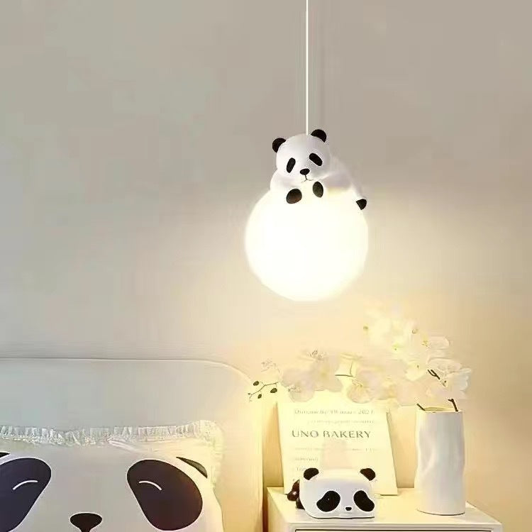 Modern minimalist panda cream style pendant light - three-light luxury dining table, dining room, bedroom cute ambiance pumpkin small pendant lamp