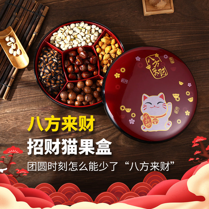 New Year's Candy Box Wedding Fruit Plate Festive Nut Dried Fruit Box Living Room Coffee Table Household Fruit Plate Melon Seed Dried Fruit Plate