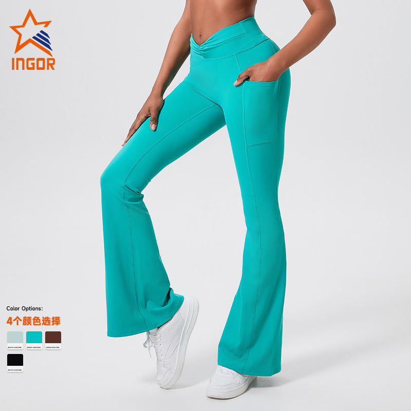 Dopamine-boosting slimming & skin-friendly activewear: high-waisted, butt-lifting, stretchy peach-lift wide-leg yoga pants with a premium feel