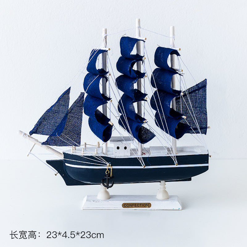 Smooth sailing sailboat model ornaments home decoration living room tv wine cabinet crafts graduate birthday gift