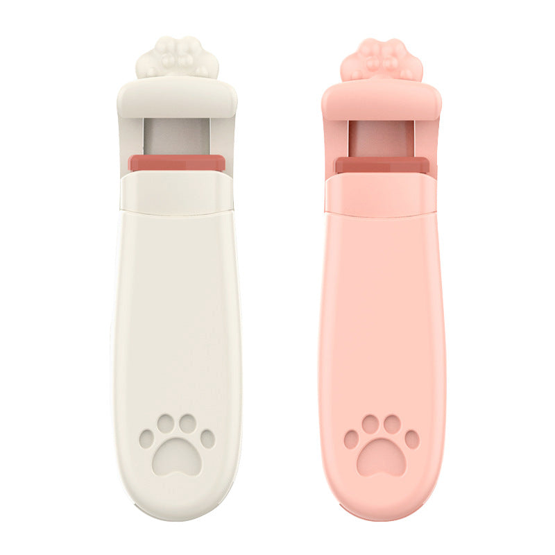Snow belle cat claw eyelash curler - portable, long-lasting, wide-angle lash curler for women's partial makeup application