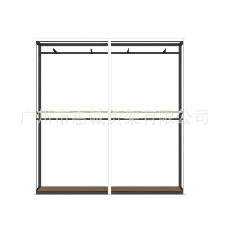 Clothing store display rack men's clothing women's clothing shelf display floor-to-ceiling shoe store shoe rack live broadcast Nakajima wrought iron shelf