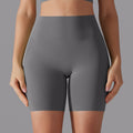 New arrival nude tight sports shorts, no need to wear underwear, high waist, hip lifting yoga shorts, running fitness three-quarter shorts