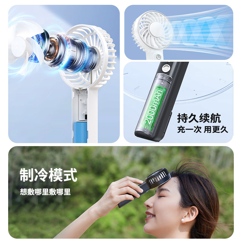 new arrival handheld cooling fan usbfor home desktop silent fan outdoor portable carabiner fan
