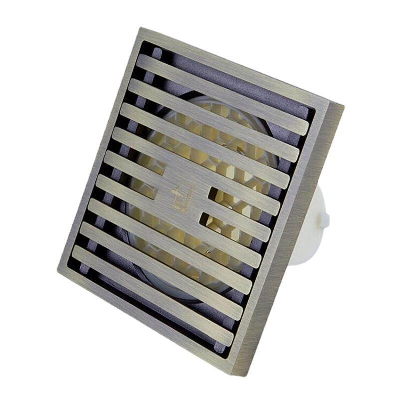 Submarine floor drain genuine turquoise bronze package brushed matte surface antique set European retro all copper deodorant