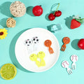 popular football creative fruit fork accessible luxury high-end cute cartoon fork set disposable